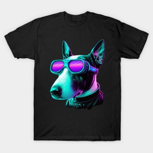 Dog's Face with a Retro Futuristic Aesthetic T-Shirt